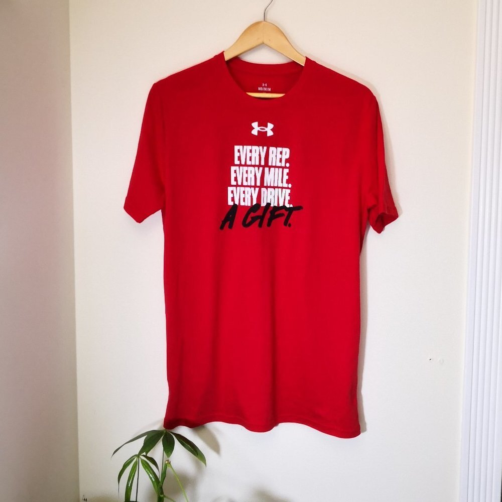 Under Armour Men's Teammate Red Tee Size M‎
